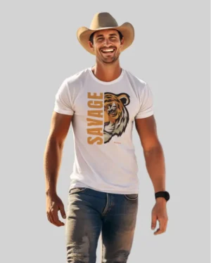 Savage White Classic Fit T-Shirt