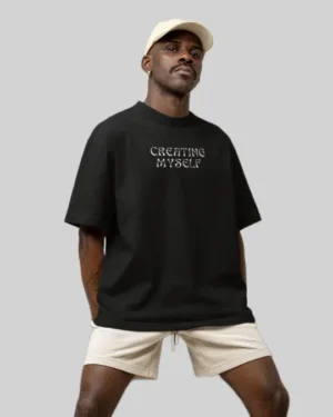 Creating Myself Black  Oversized T-Shirt