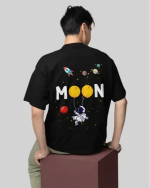 Moon Black Oversizd T-Shirt