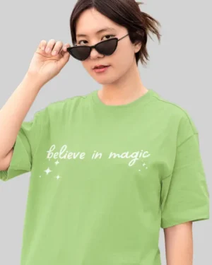 Unicorn Mint Green Oversized T-Shirt