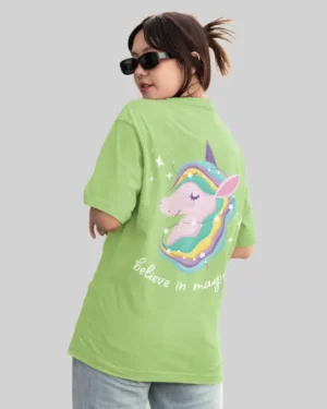 Unicorn Mint Green Oversized T-Shirt