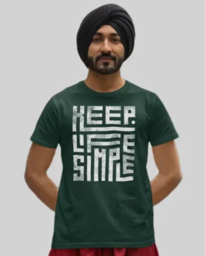 Simple Life Bottle Green Classic Fit T-Shirt