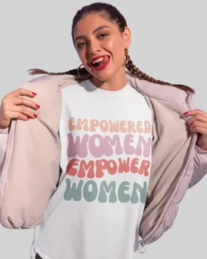 Empowered Women White Oversized T-Shirt