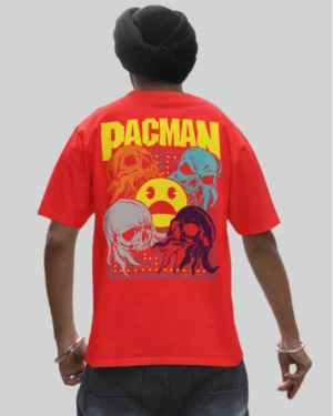 Pacman Red Oversized T-Shirt