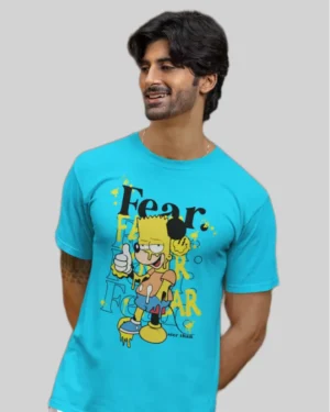 Bart Simpson Turquoise Classic Fit T-Shirt