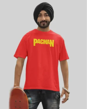 Pacman Red Oversized T-Shirt