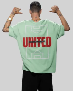 Football United Mint Green Oversized T-Shirt