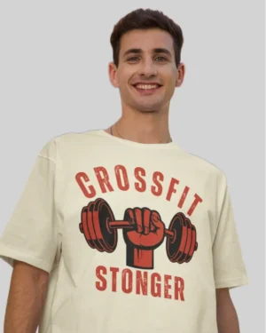 Gym Crossfit Off White Oversized T-Shirt