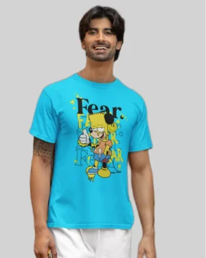 Bart Simpson Turquoise Classic Fit T-Shirt