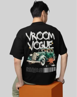 Vintage Car Black Oversized T-Shirt