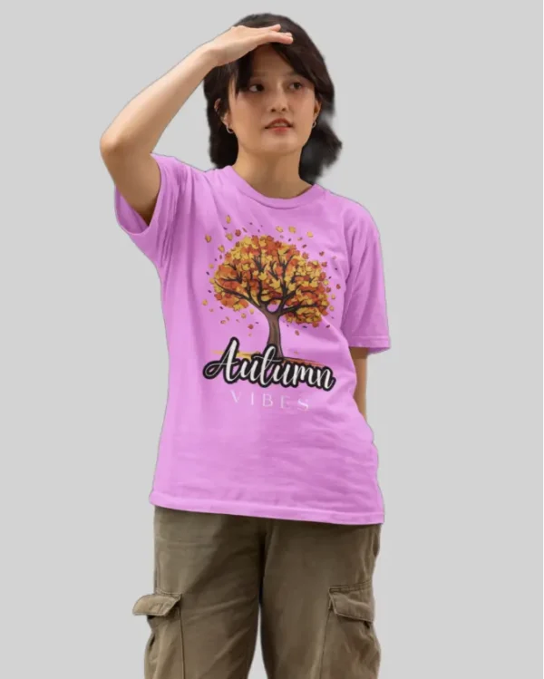 Autman ViBes Lavender women Oversized TShirt