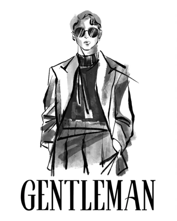 Gentleman White graphic