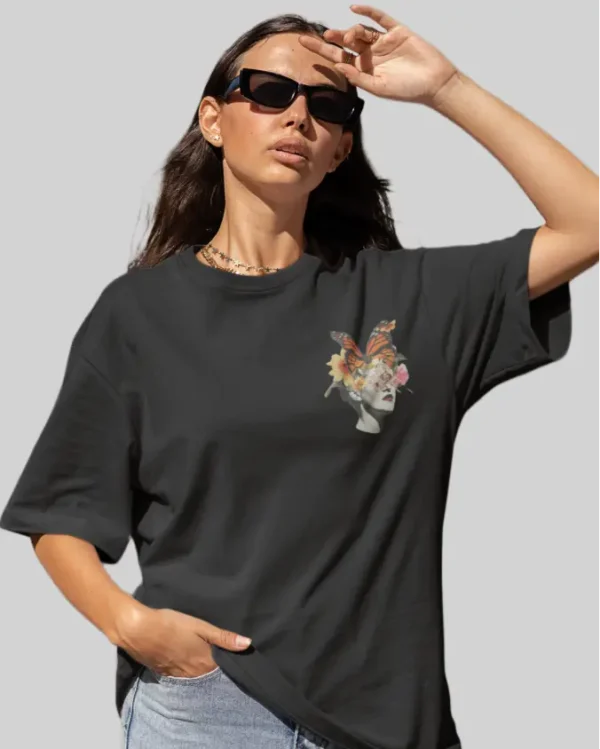 Great Things Come True Black Oversized T-Shirt (2)