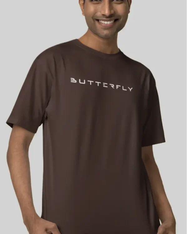 Mechanical Butterfly Brown men Oversized Tshirt front view