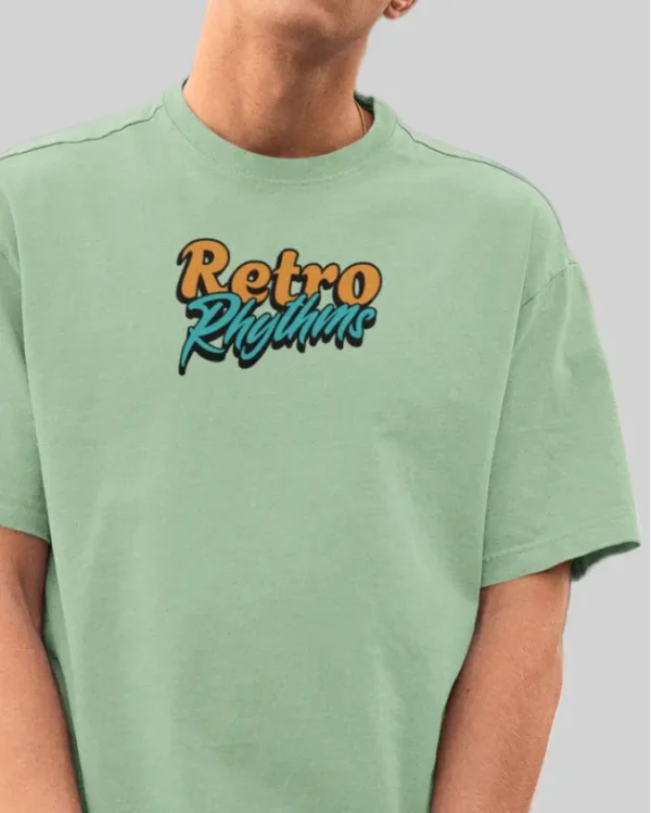 Retro RymesMint Green Oversized T-Shirt