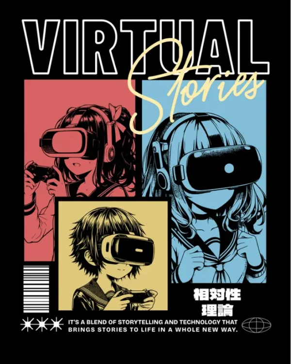 Virtual Stories Black graphic