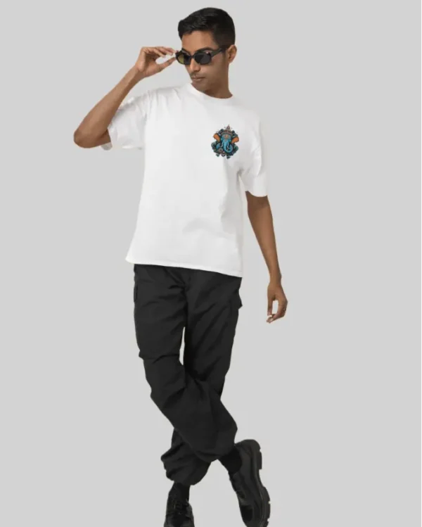 Ganesh White Oversized T Shirt