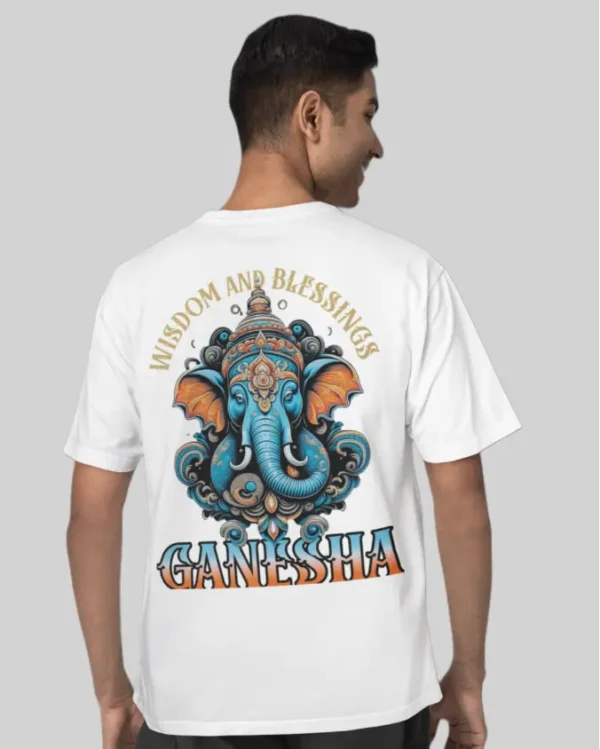 Ganesh White Oversized T Shirt