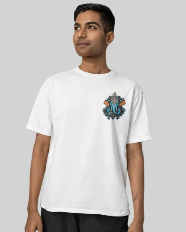 Ganesh White Oversized T Shirt