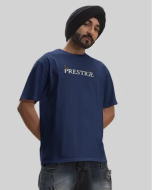 Prestige Navy Blue Oversized T Shirt