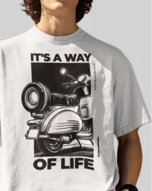 Way Of Life White Oversized T Shirt front