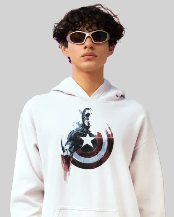 Captain America White Hoodie