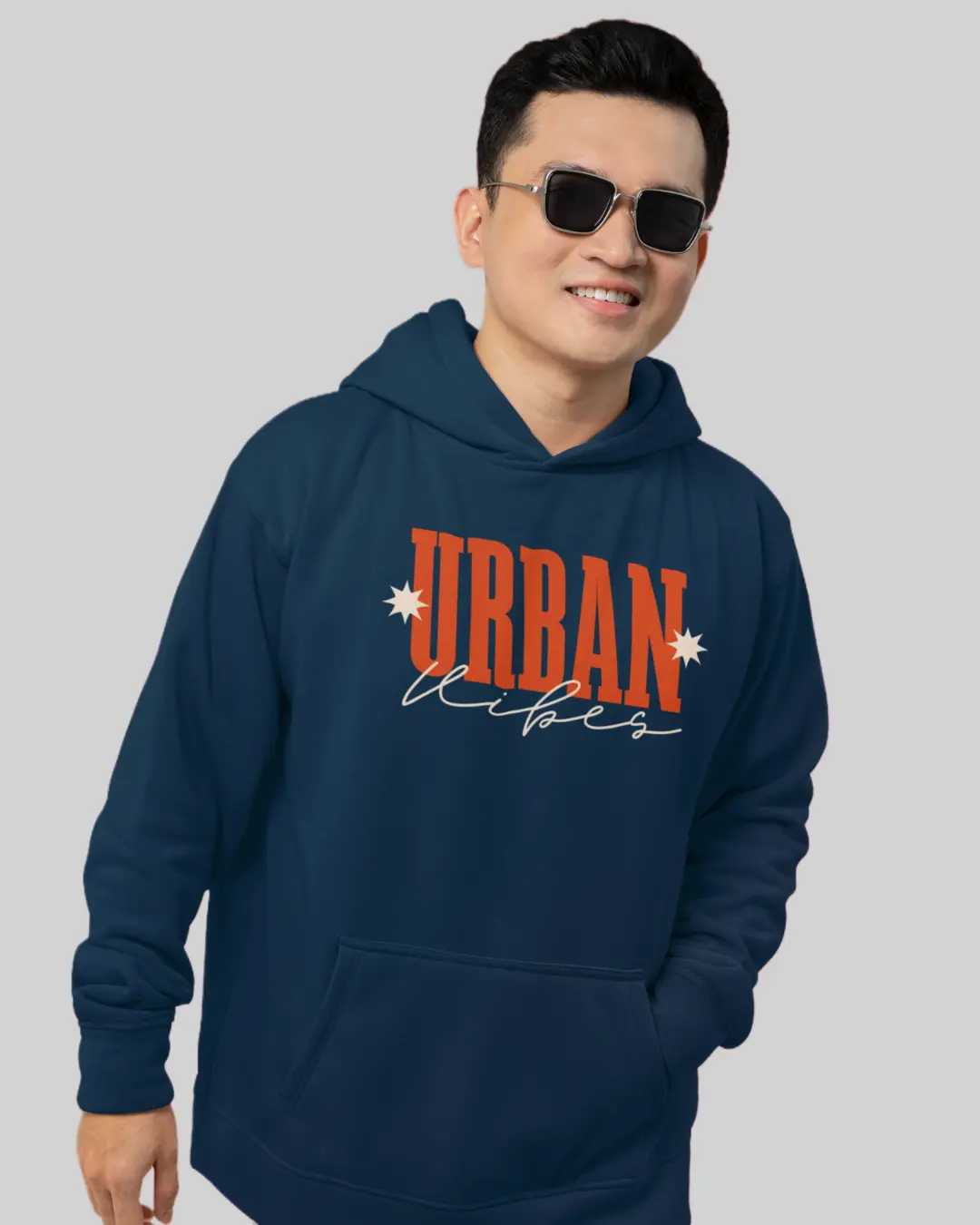 Urban Navy Blue Hoodie mens