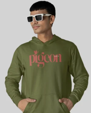 Pigeon Army Green Hoodie men