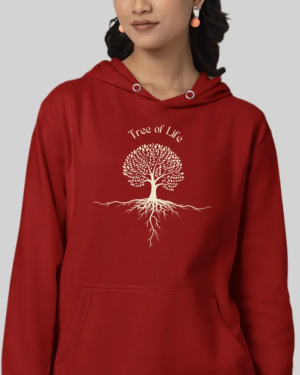 Tree Of Life Maroon Hoodie (2)