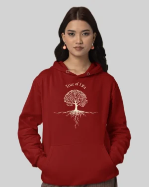 Tree Of Life Maroon Hoodie