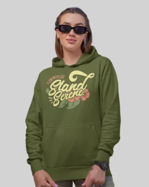 Stand Serene Army Green Hoodie