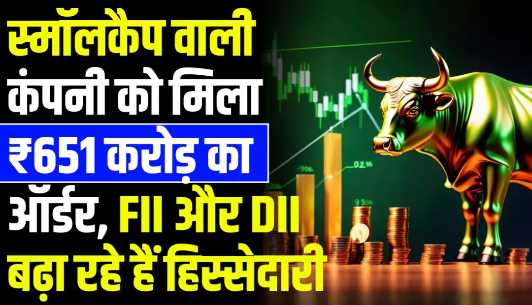 स्मॉलकैप वाली कंपनी को मिला ₹651 करोड़ काऑर्डर, अब FII और DII बढ़ा रहे हैं हिस्सेदारी